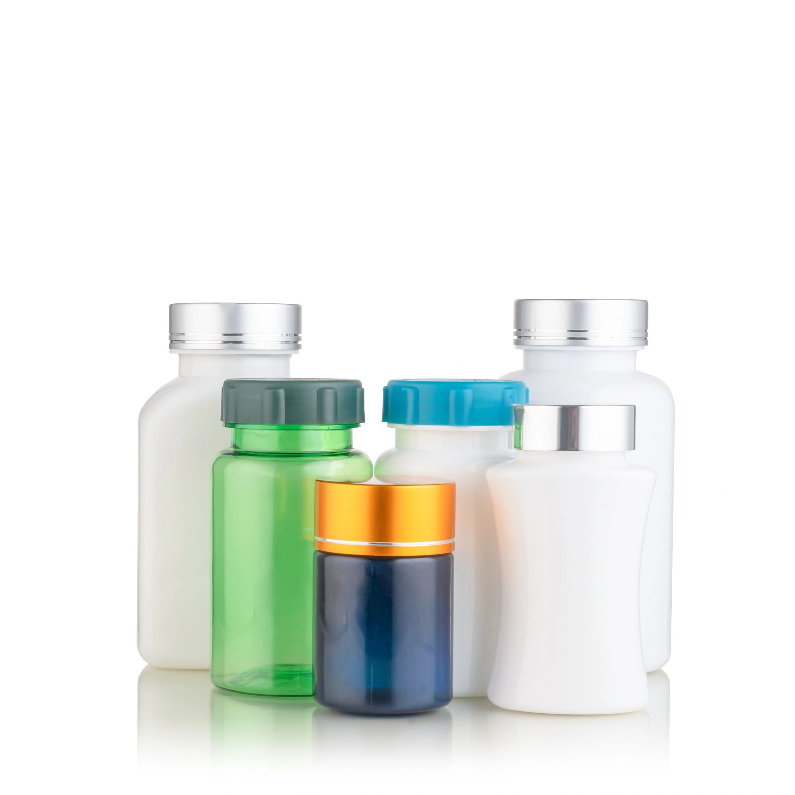 Beauty products arranged on a clean white background